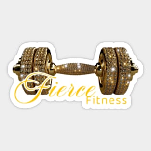 Fierce Fitness Gold Dumbell Sticker